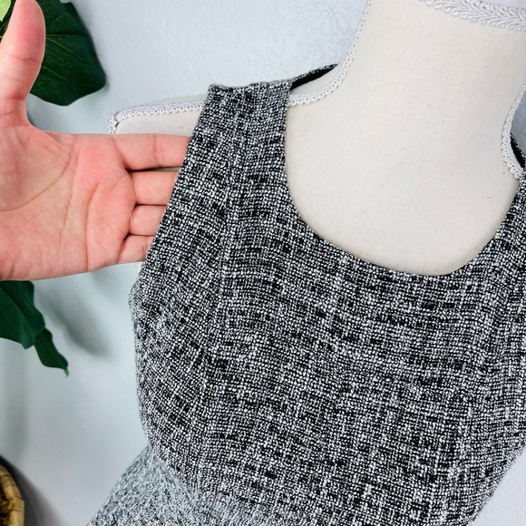 Banana Republic Black & White Tweed Sleeveless Elagabalus Circle Dress - Picture 4 of 6